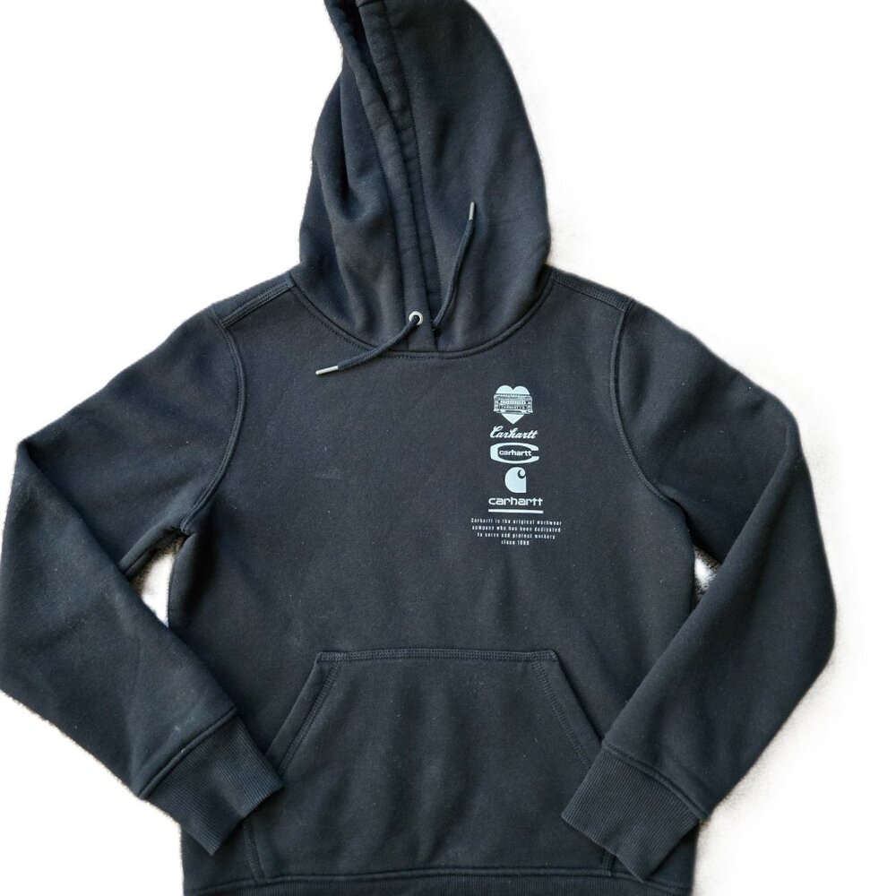 Carhartt Womens Rain Defender Hoodie Black XS Rugged Wear Preowned